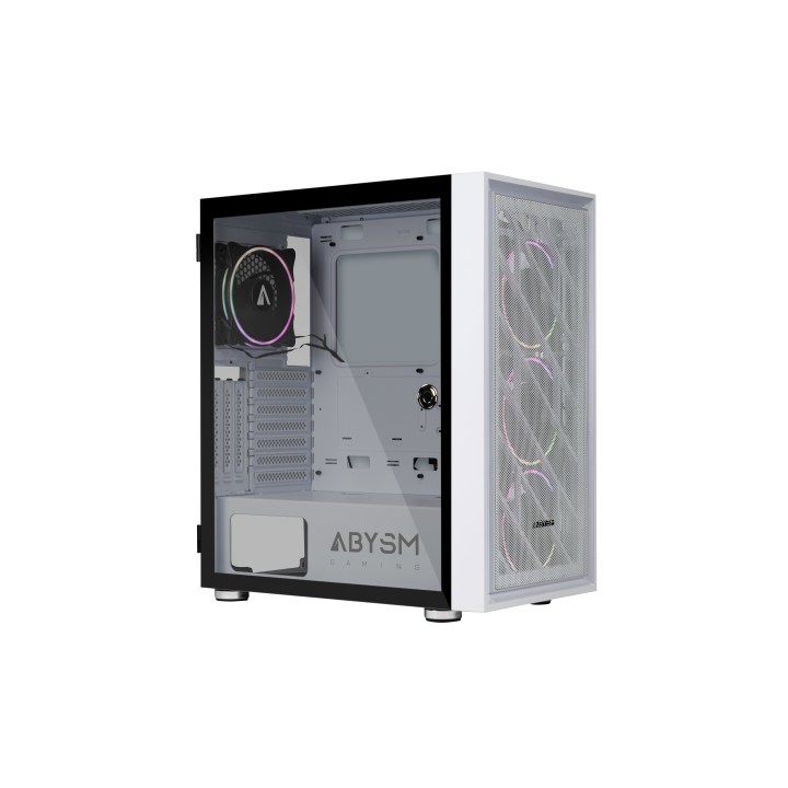 Caja Gaming Abysm Danube Kamp RGB ATX Blanca (AB812108)