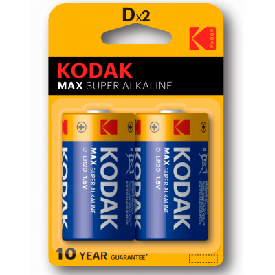 Kodak Max Pila LR20 KD2 1,5v Pack 2 uds Alcalina