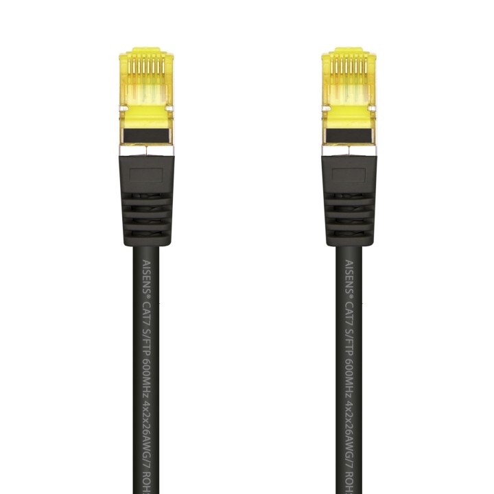 Latiguillo AISENS RJ45 Cat.7 SFTP 1m Negro (A146-0486)