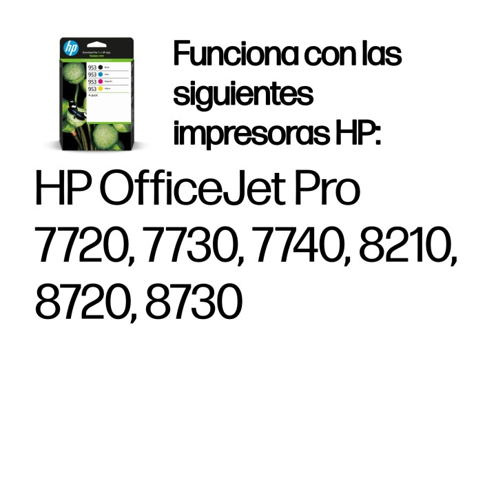 Tinta HP 953 Pack Negro/Tricolor 20ml/9ml (6ZC69AE)