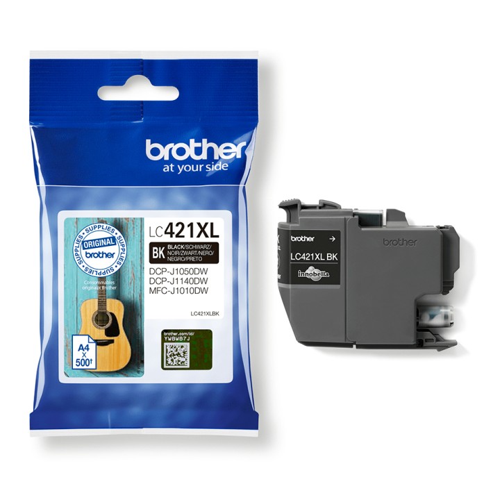 Tinta BROTHER XL Negro 500 páginas (LC421XLBK)
