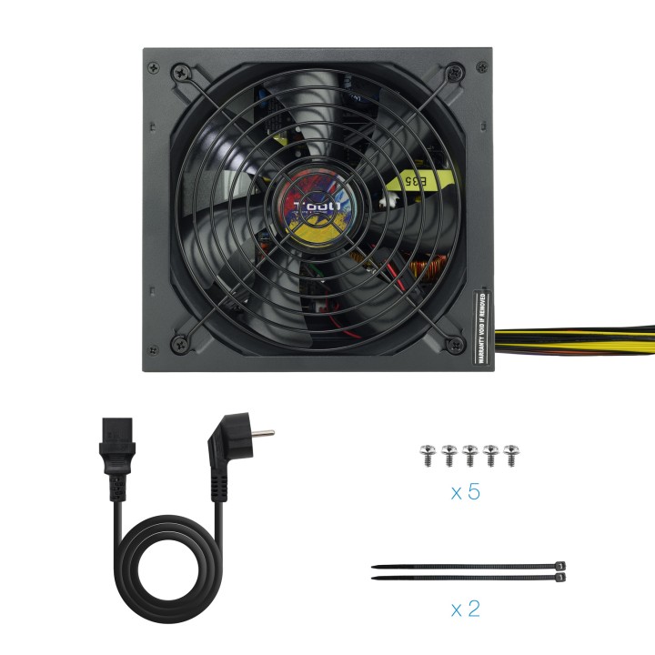 Fuente TooQ ATX 600W PFC 140mm Negra (TQAPOLO-600SP)