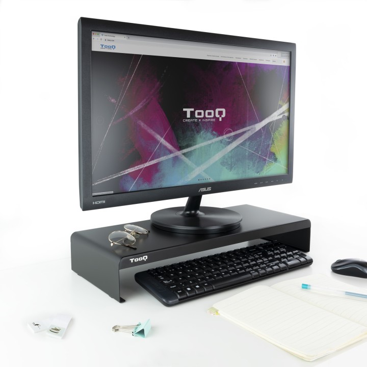 Soporte Elevador TooQ Monitor Negro (TQMR0121)