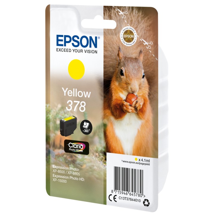 Tinta Epson 378 Amarillo Claria Photo (C13T37844010)