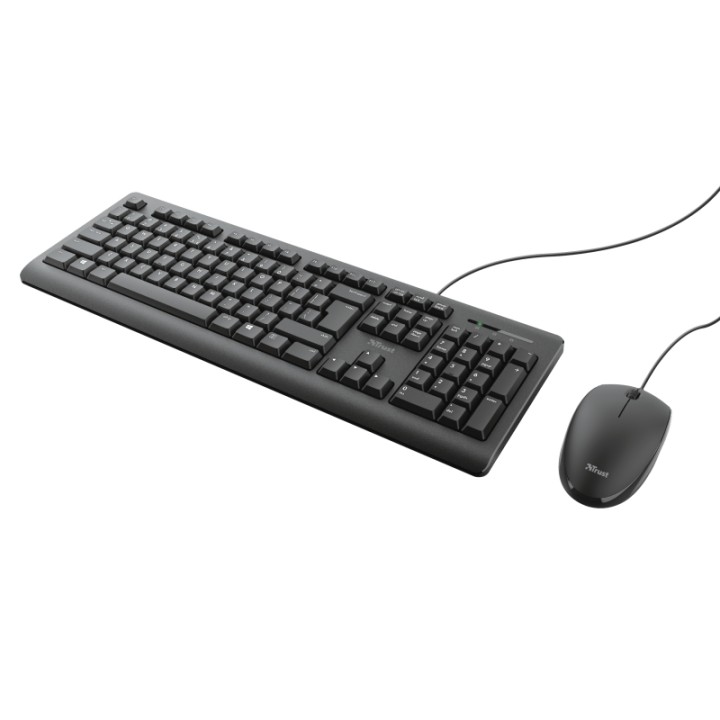 Teclado+Ratón Trust TKM-250 USB 1.8m Negro (23977)