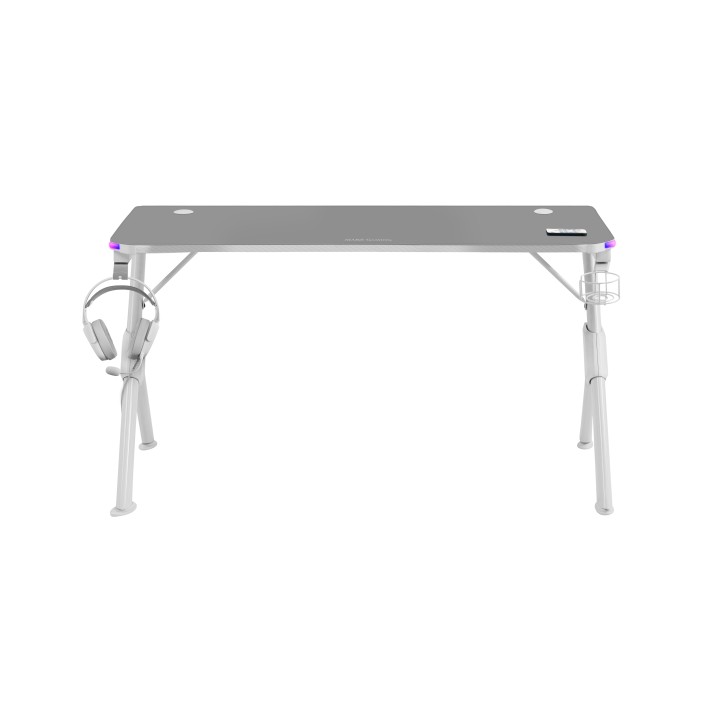 Mesa Mars Gaming 140x75x60cm Gris/Blanca (MGD140RGBW)