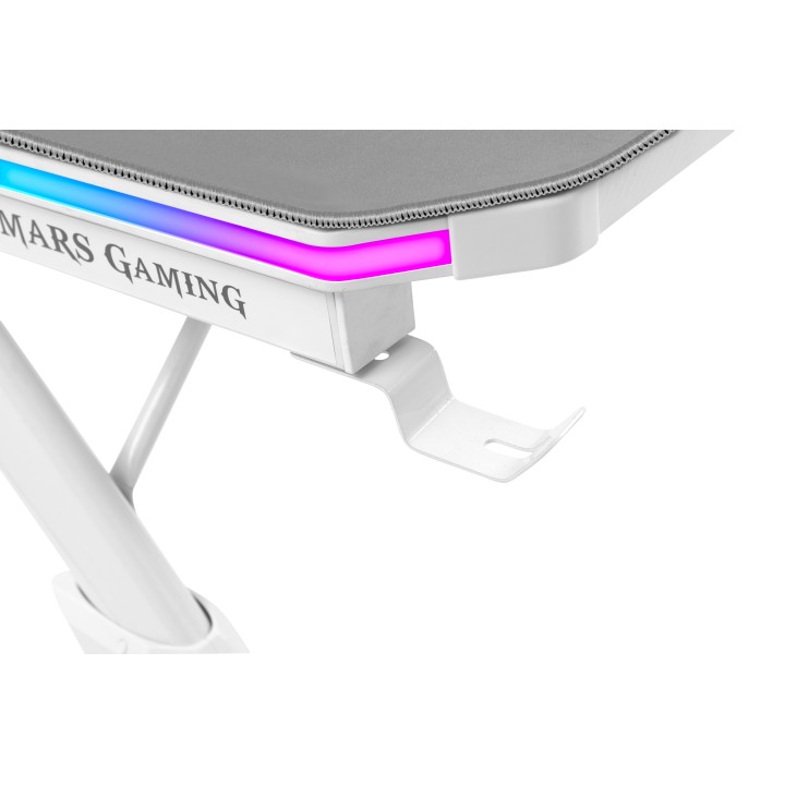 Mesa Mars Gaming 140x75x60cm Gris/Blanca (MGD140RGBW)