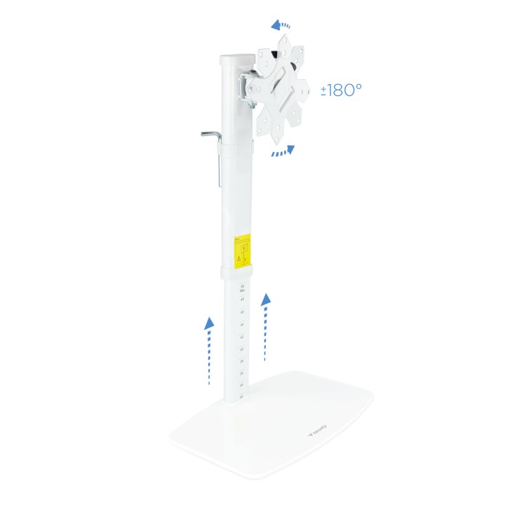 Soporte Mesa TooQ 17"-27" Gira/Inclina 6kg (DB1127TN-W)
