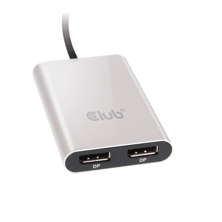 Adaptador Club 3D Thunderbolt 3 a 2xDP Plata (CSV-1577)