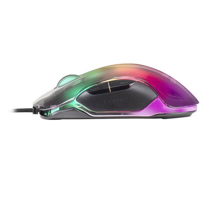 Ratón Mars Gaming Óptico 12800dpi Espejo Negro (MMGLOW)