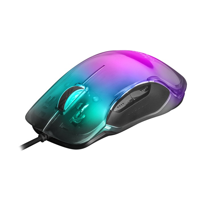 Ratón Mars Gaming Óptico 12800dpi Espejo Negro (MMGLOW)