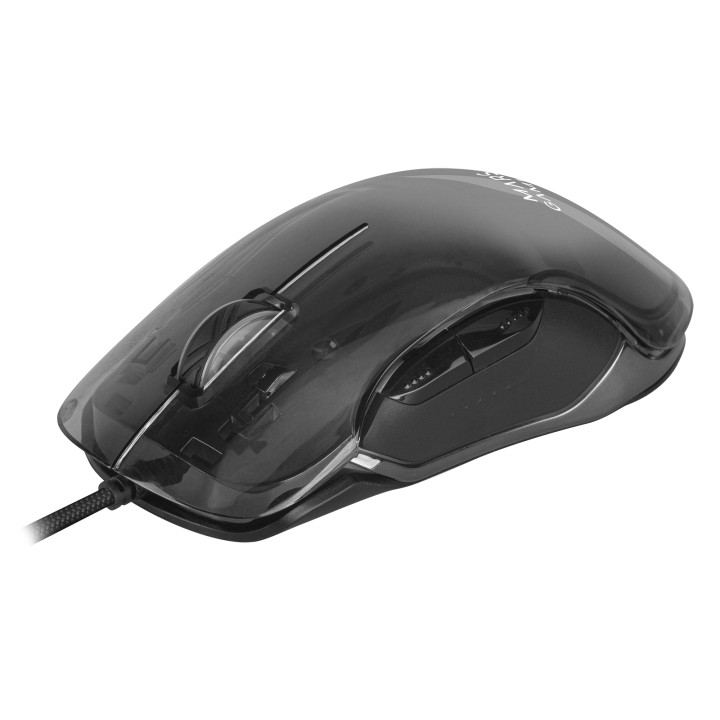 Ratón Mars Gaming Óptico 12800dpi Espejo Negro (MMGLOW)