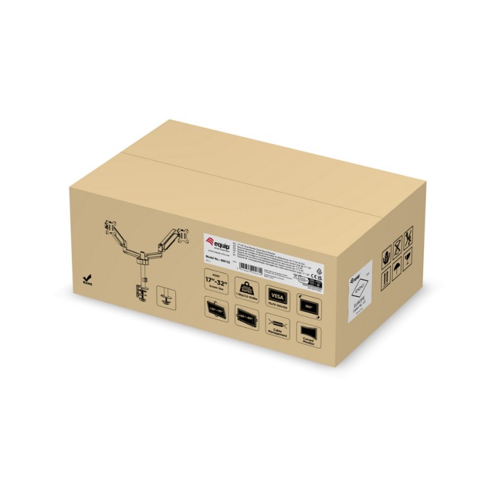 Soporte Mesa EQUIP 17"-32" Gira/Inclina 9kg (EQ650133)