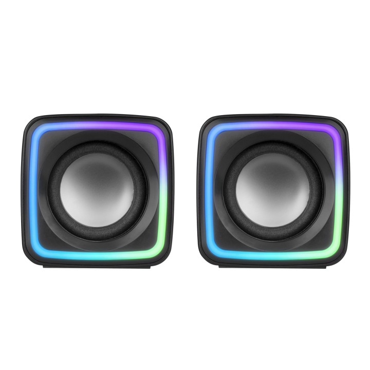 Altavoces Mars Gaming DSP 8W 2.0 RGB Negros (MSCUBE)