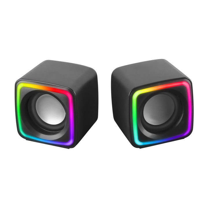 Altavoces Mars Gaming DSP 8W 2.0 RGB Negros (MSCUBE)