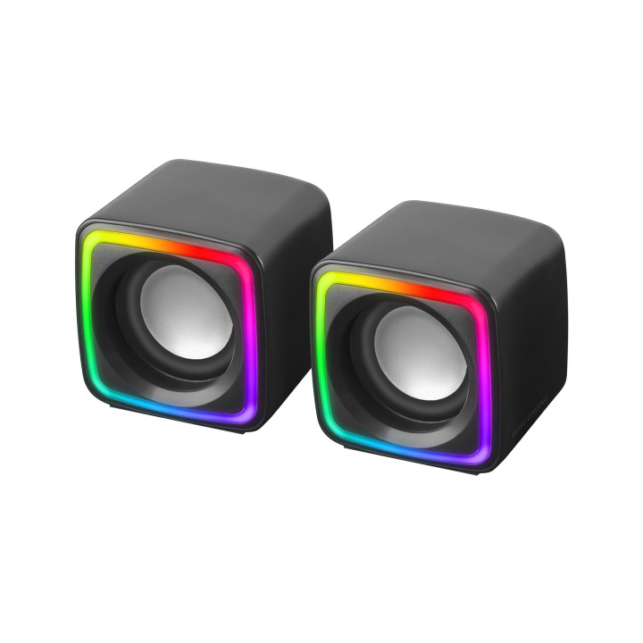 Altavoces Mars Gaming DSP 8W 2.0 RGB Negros (MSCUBE)