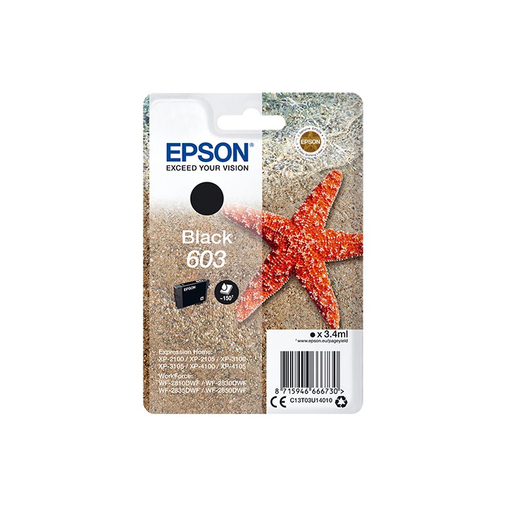 Tinta Epson 603 Negro 3.4ml (C13T03U14010)