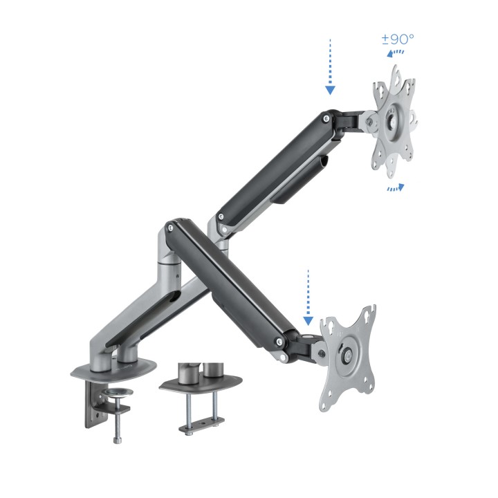 Soporte de Mesa TooQ 17"-32" Gira/Inclina (DB4132TNR-G)