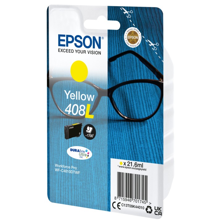 Tinta Epson 408L Amarillo 21.6ml 1700pág (C13T09K44010)