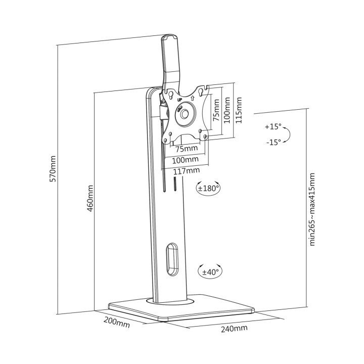 Soporte Mesa AISENS 17"-32" Gira/Inclina (DT32TSR-063)