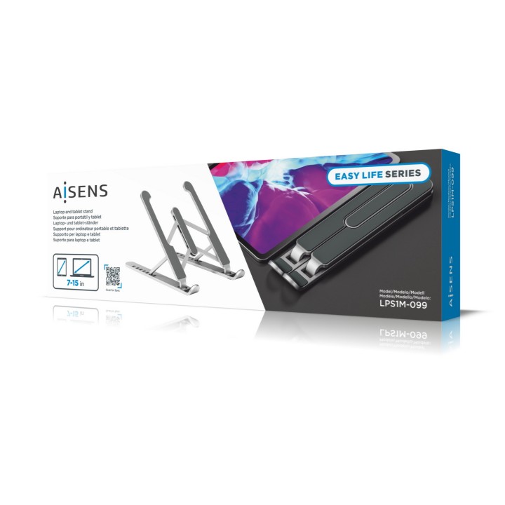 Soporte AISENS 10-15" Portatil/Tablet Plata (LPS1M-099)