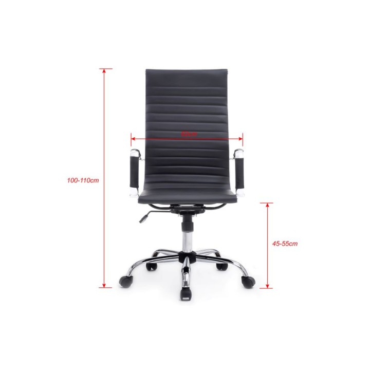 Silla Oficina EQUIP Respaldo Alto Negro (EQ651001)