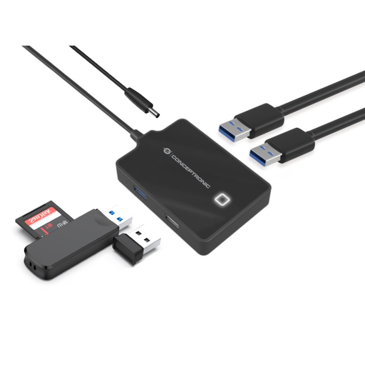 Hub CONCEPTRONIC USB-A a 3xUSB 2.0 1xUSB-A (HUBBIES10B)