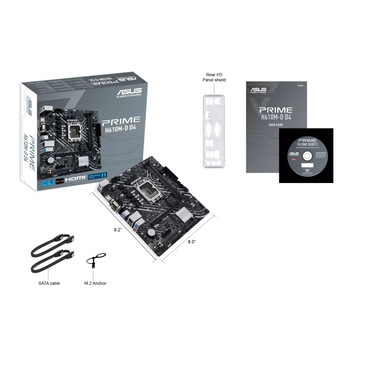 ASUS PRIME H610M-D D4: (1700) 2DDR4 VGA HDMI RJ45 mATX