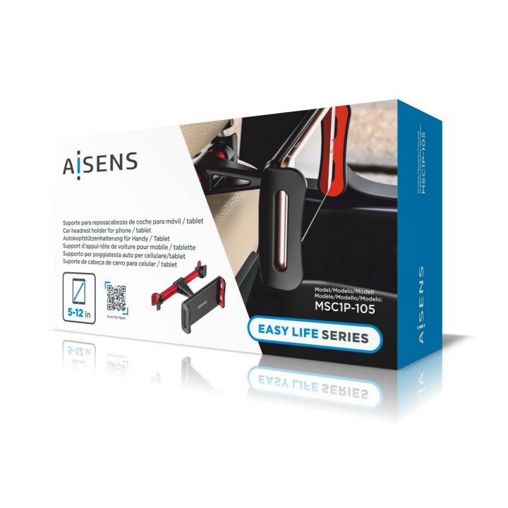 Soporte coche AISENS Reposacabeza Rojo (MSC1P-105)