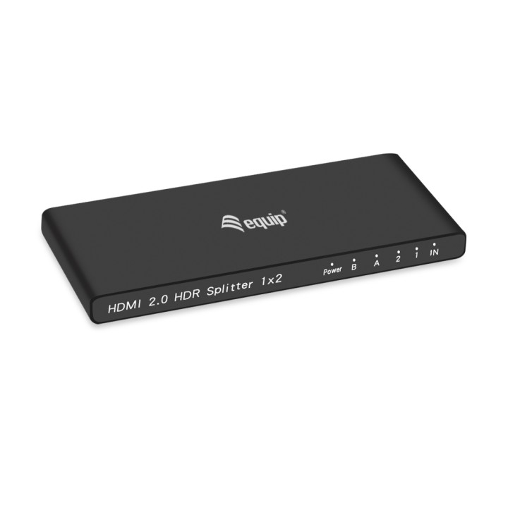 Splitter EQUIP 4K 1xHDMI In 2xHDMI Out Negro (EQ332716)