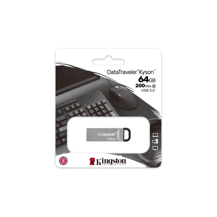 Pendrive Kingston Metal 64Gb USB-A Plata (DTKN/64GB)