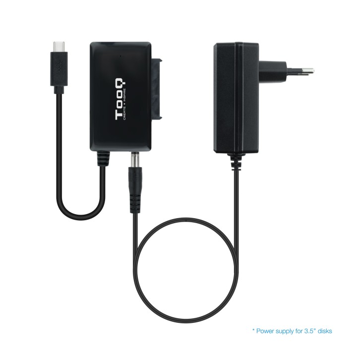 Adaptador TooQ USB-C a SATA 2.5"/3.5" Negro (TQHDA-02C)