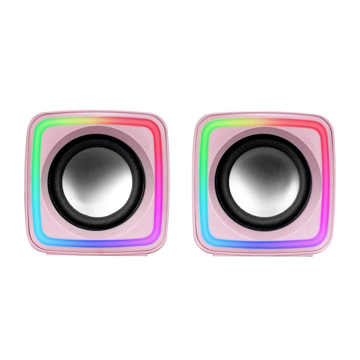Altavoces Mars Gaming DSP 8W 2.0 USB RGB Rosa (MSCUBEP)