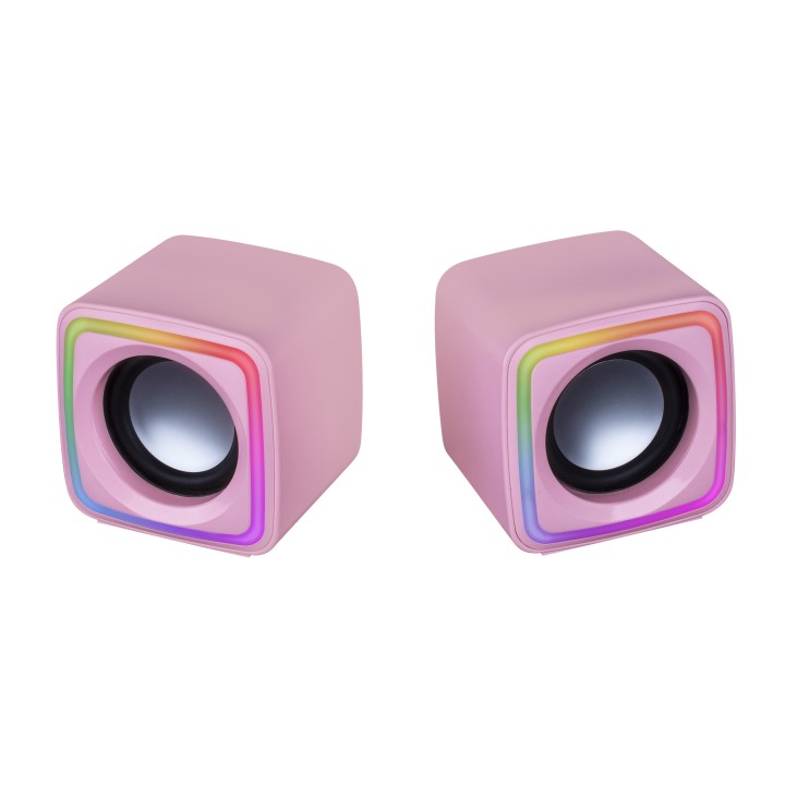 Altavoces Mars Gaming DSP 8W 2.0 USB RGB Rosa (MSCUBEP)