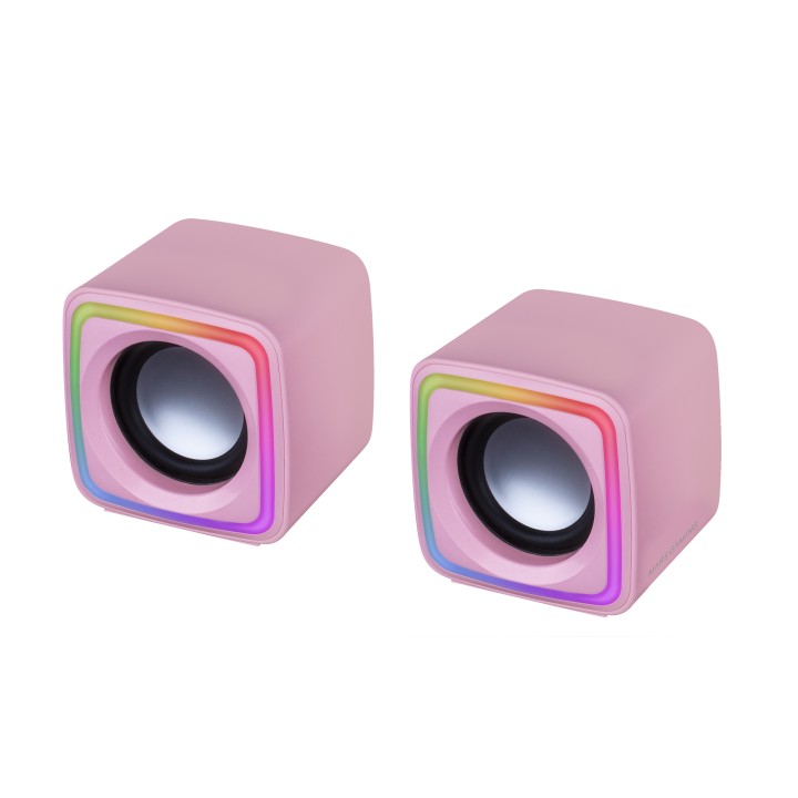 Altavoces Mars Gaming DSP 8W 2.0 USB RGB Rosa (MSCUBEP)