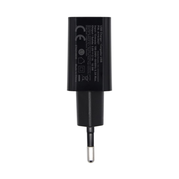 Cargador de Pared AISENS 10W 1xUSB-A Negro (A110-0527)