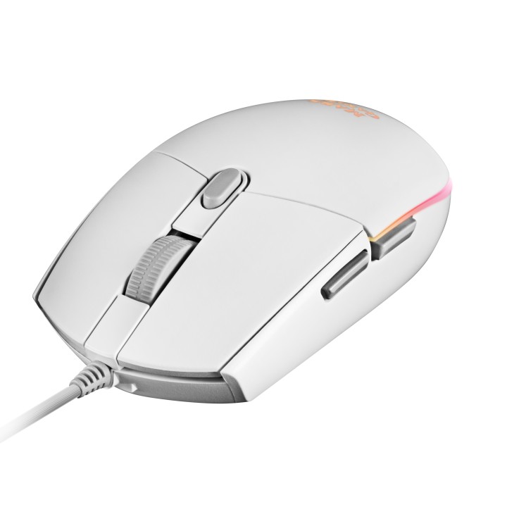 Ratón Mars Gaming Óptico RGB USB-A 3200dp Blanco (MMGW)