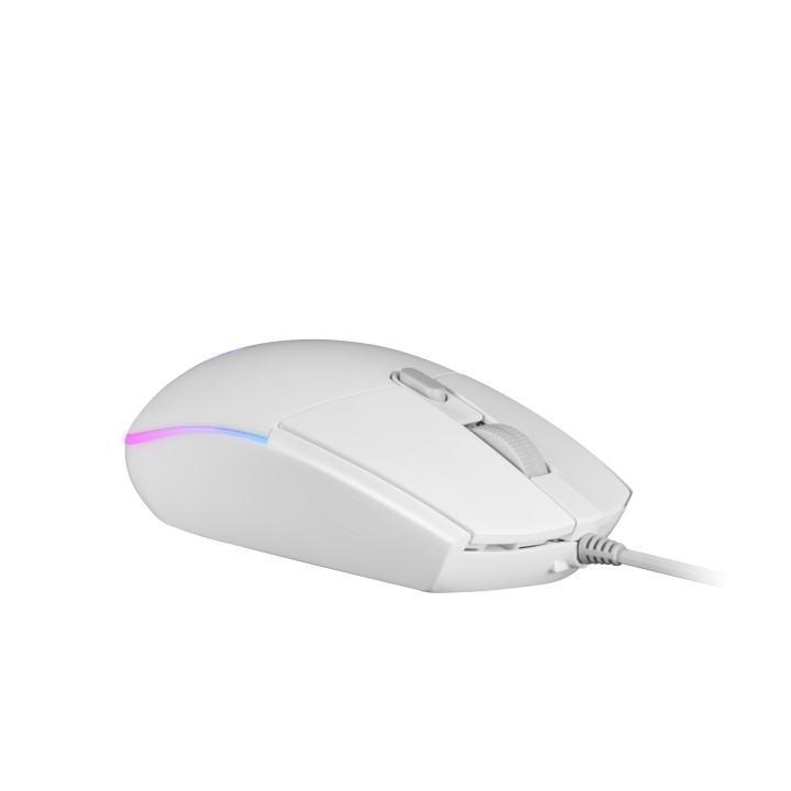 Ratón Mars Gaming Óptico RGB USB-A 3200dp Blanco (MMGW)