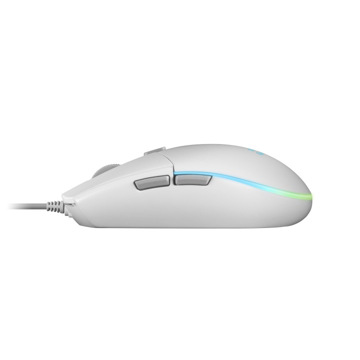 Ratón Mars Gaming Óptico RGB USB-A 3200dp Blanco (MMGW)