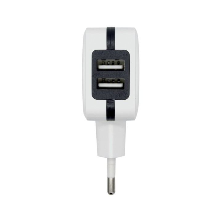 Cargador de Pared AISENS 17W 2xUSB-A Blanco (A110-0439)