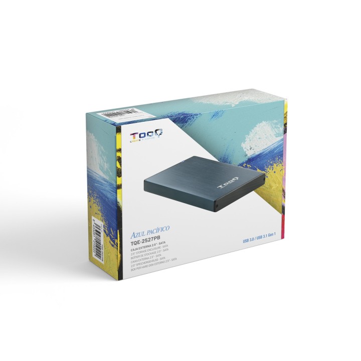 Caja TooQ HDD 2.5" SATA USB 3.0 Azul (TQE-2527PB)