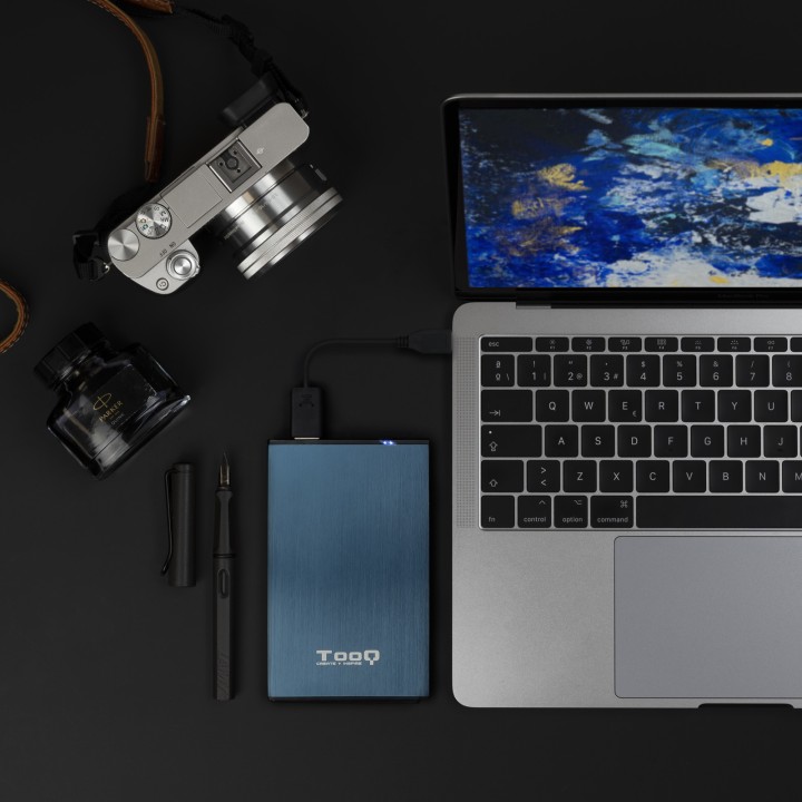 Caja TooQ HDD 2.5" SATA USB 3.0 Azul (TQE-2527PB)
