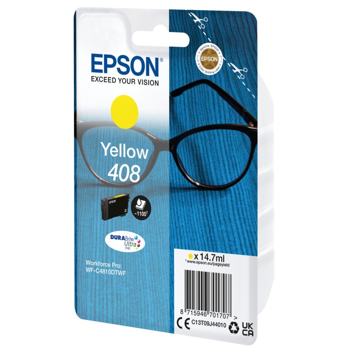 Tinta Epson 408 Amarillo 14.7ml 1100 pág (C13T09J44010)