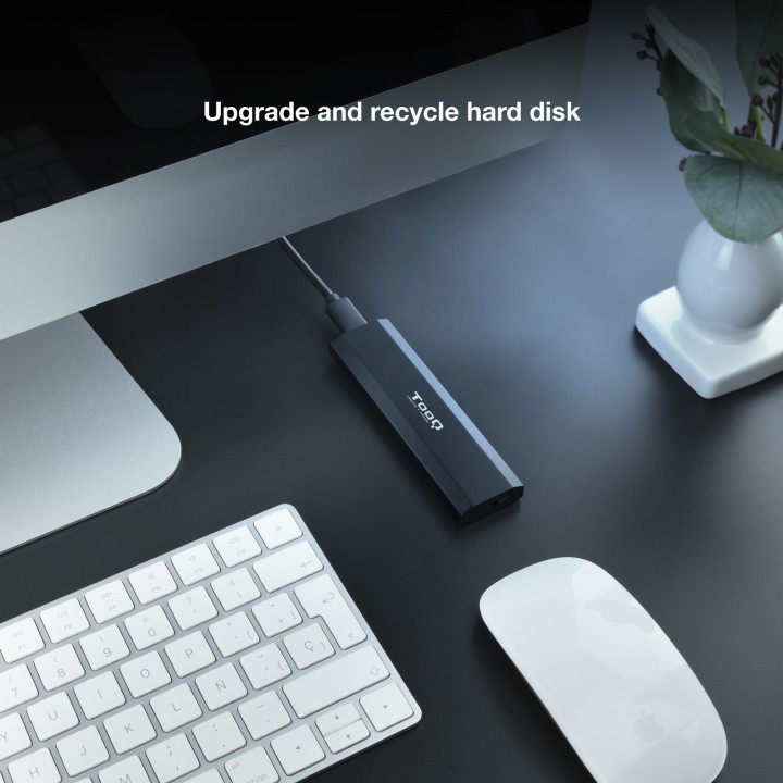 Caja TooQ SSD M.2/PCIe USB-C 3.0 Negro (TQE-2223B)
