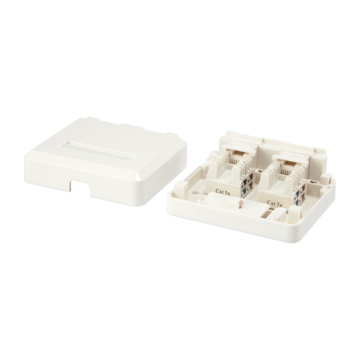 Roseta de Superficie EQUIP 2 Puertos Blanca (EQ125124)