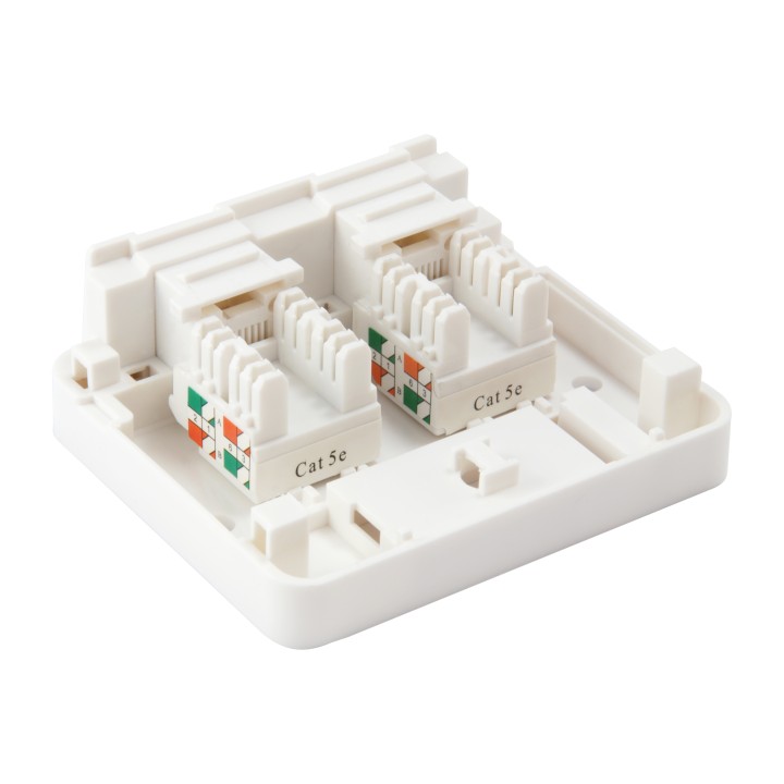 Roseta de Superficie EQUIP 2 Puertos Blanca (EQ125124)