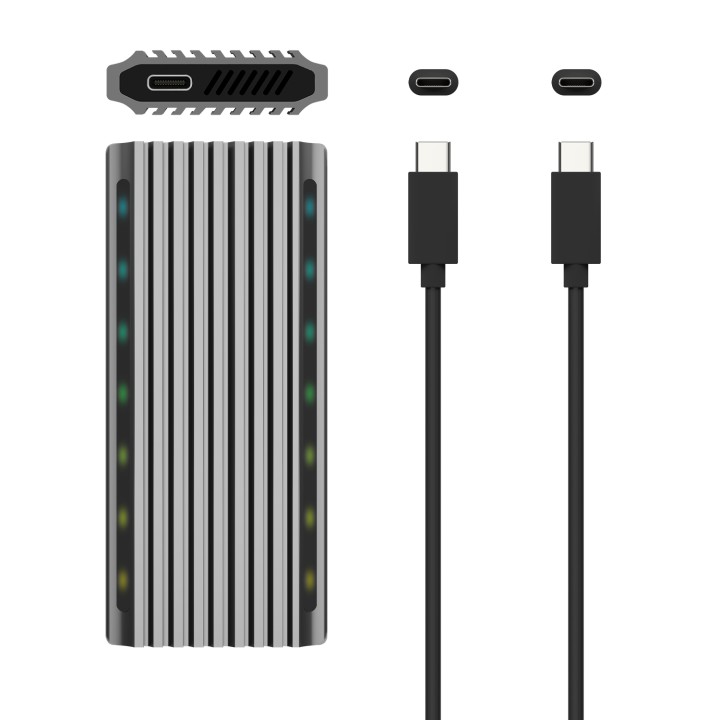 Caja AISENS SDD M.2/SATA USB-C 3.1 Gris (ASM2-RGB011GR)