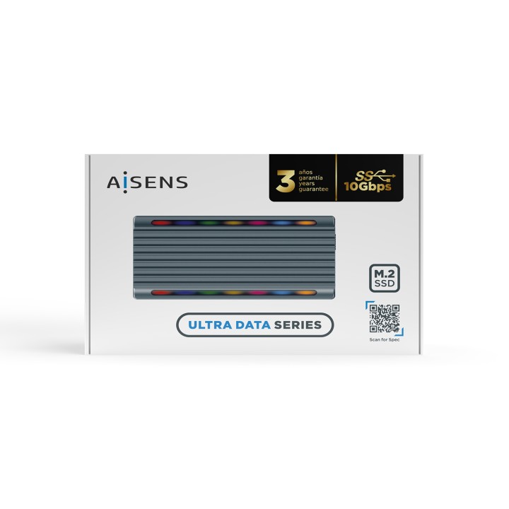 Caja AISENS SDD M.2/SATA USB-C 3.1 Gris (ASM2-RGB011GR)