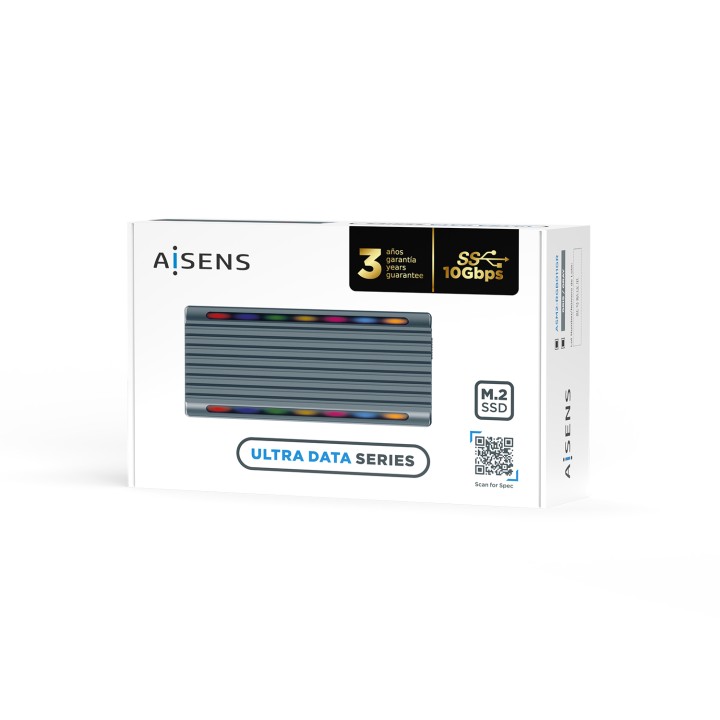 Caja AISENS SDD M.2/SATA USB-C 3.1 Gris (ASM2-RGB011GR)