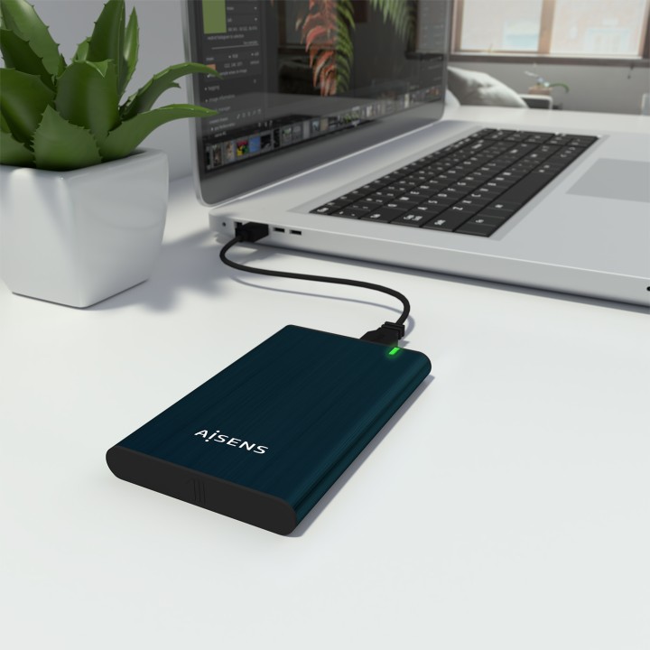 Caja AISENS HDD 2.5" SATA USB 3.0 Azul (ASE-2525PB)